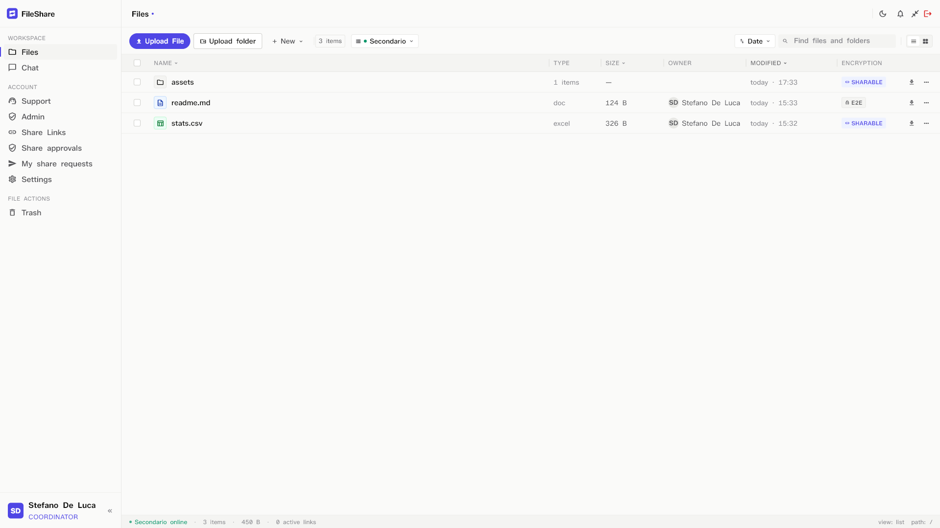 FileShare – file browser with end-to-end encryption